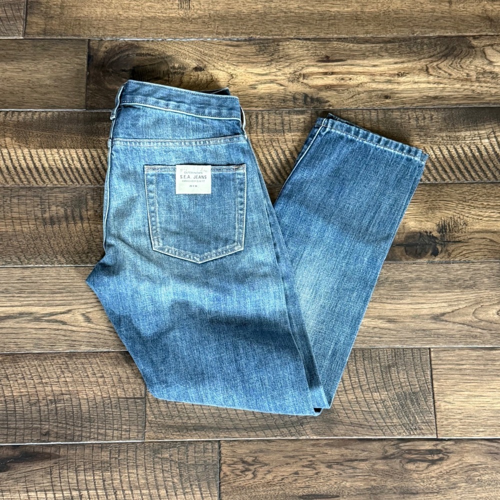 Outerknown S.E.A. Jeans Mens 29x30 Ambassador Slim Fit Organic Cotton Blue Denim
